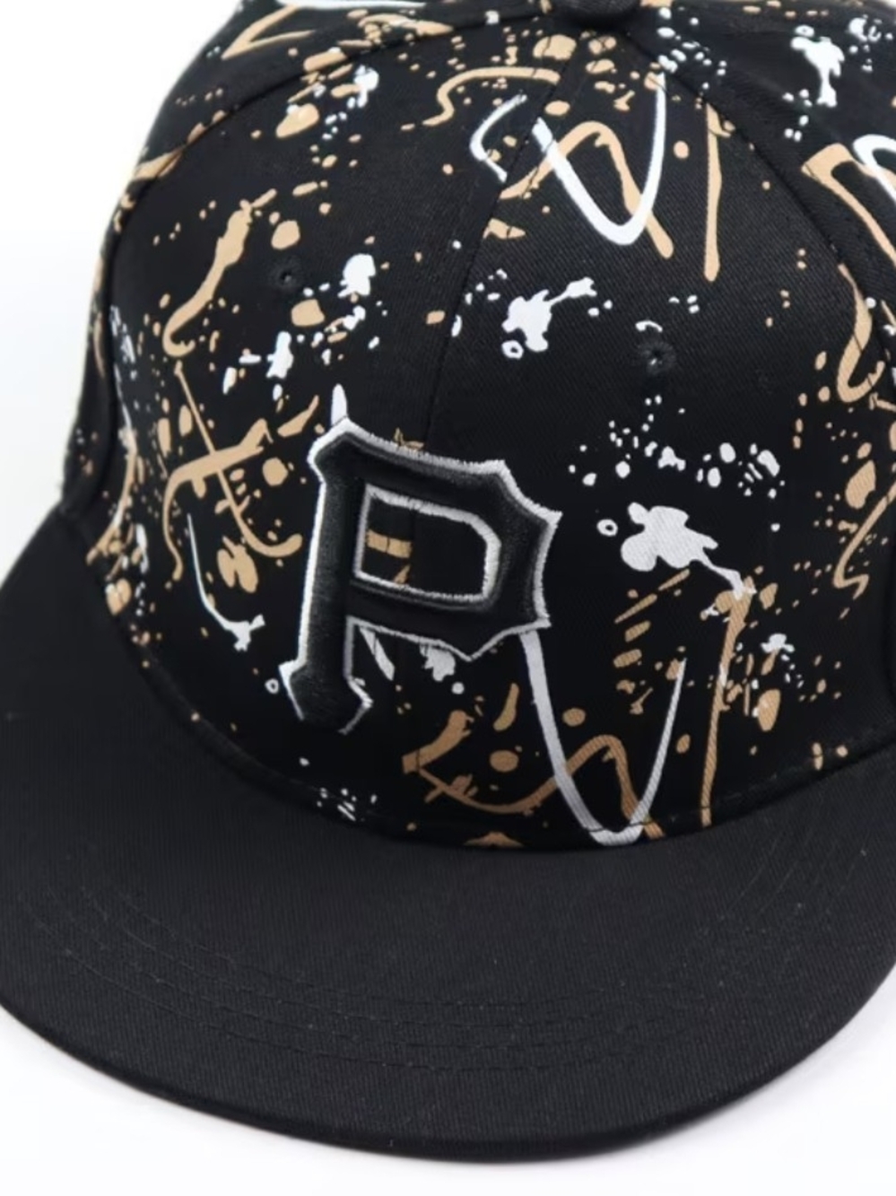 Pittsburgh Pirates: Black Spray-Print Baseball Cap with 'P' Patch $12